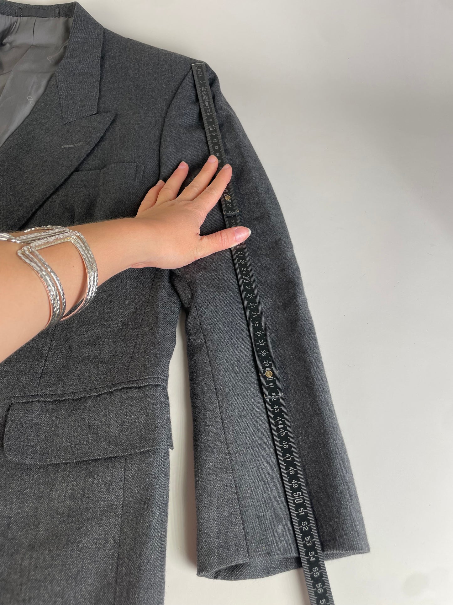 Vintage Dior Wool Blazer Gray XL