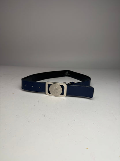 Vintage Courreges Patent Leather Belt Navy
