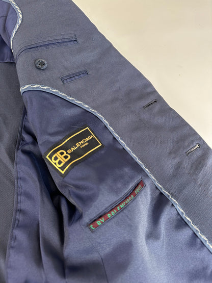 Vintage Balenciaga Wool Blend Suit Navy L