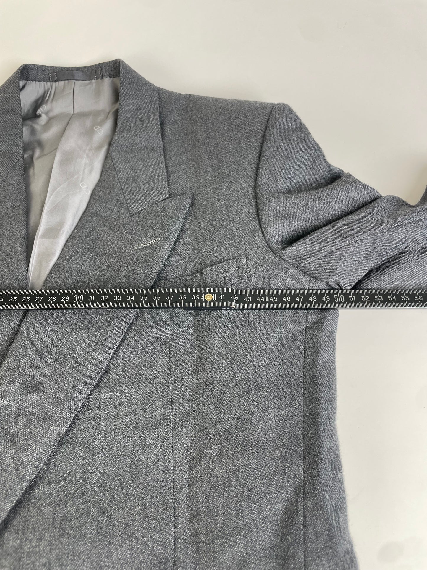 Vintage Dior Wool Blazer Gray XL