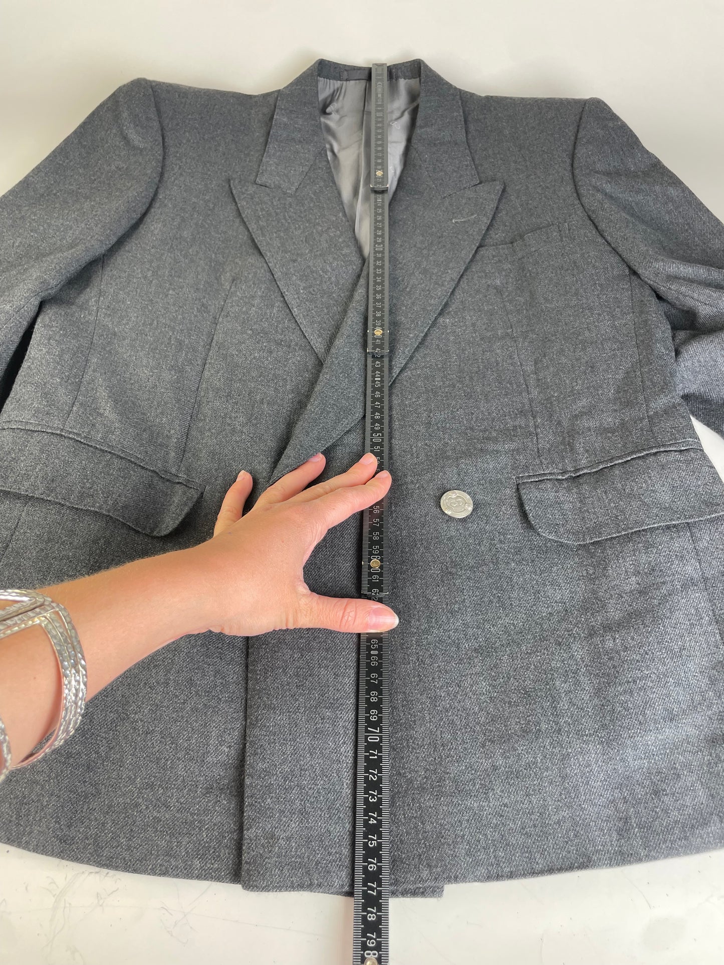 Vintage Dior Wool Blazer Gray XL