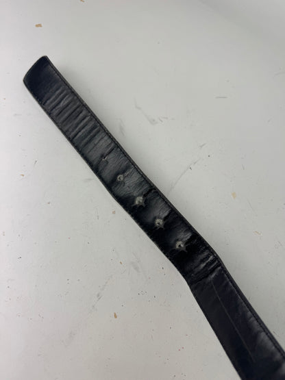 Vintage Courreges Patent Leather Belt Navy