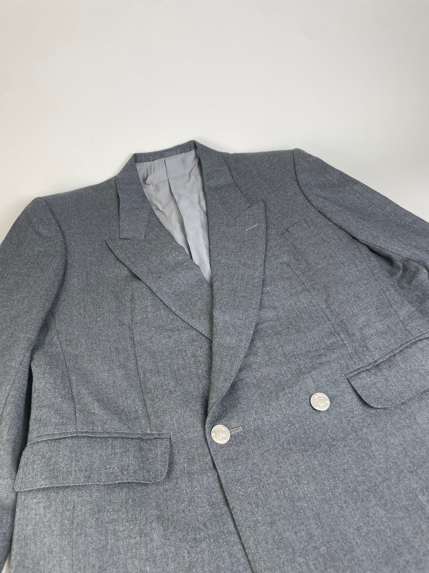 Vintage Dior Wool Blazer Gray XL