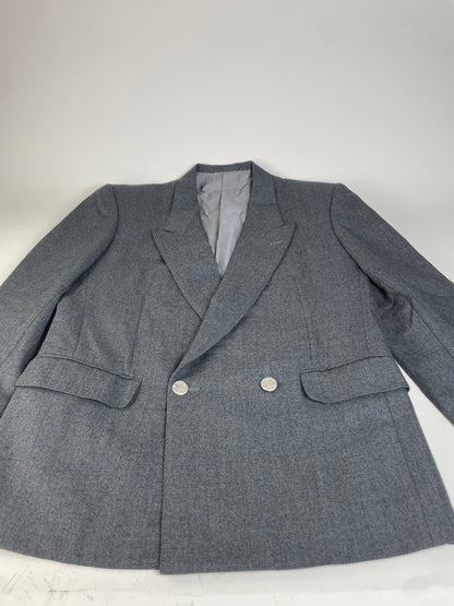 Vintage Dior Wool Blazer Gray XL