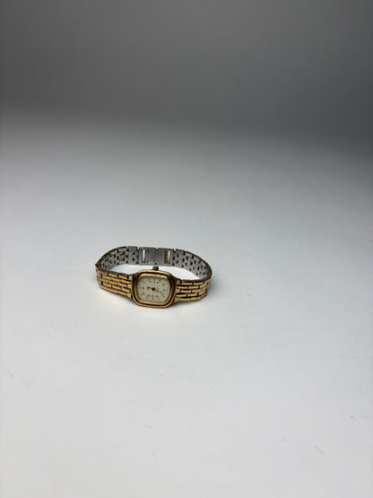 Vintage Givenchy Two-Tone Bracelet Watch c. Late 1980s Gold Silver