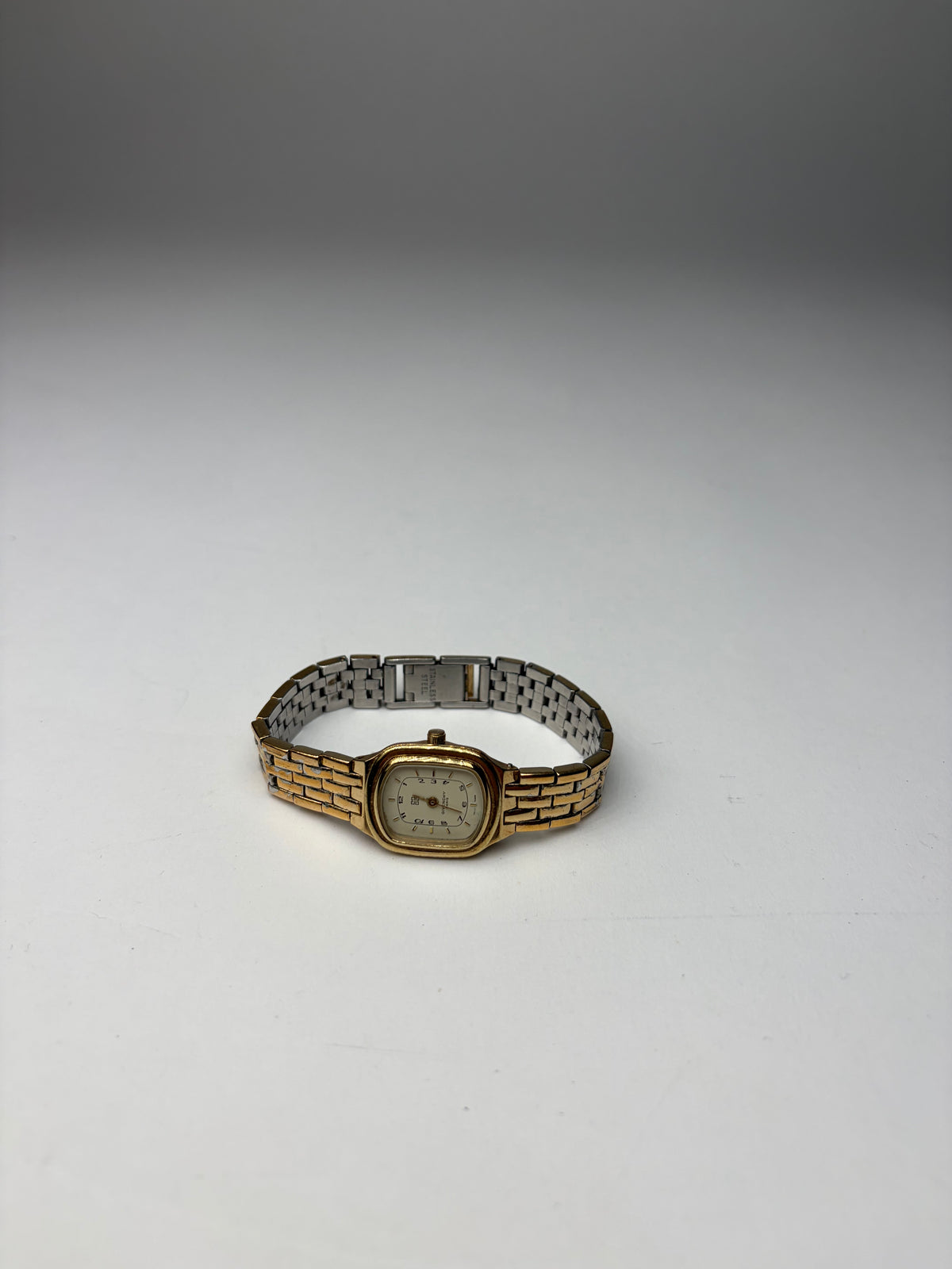Vintage Givenchy Two-Tone Bracelet Watch c. Late 1980s Gold Silver