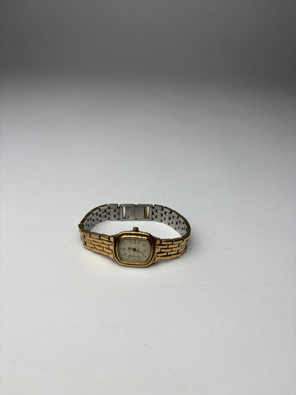 Vintage Givenchy Two-Tone Bracelet Watch c. Late 1980s Gold Silver