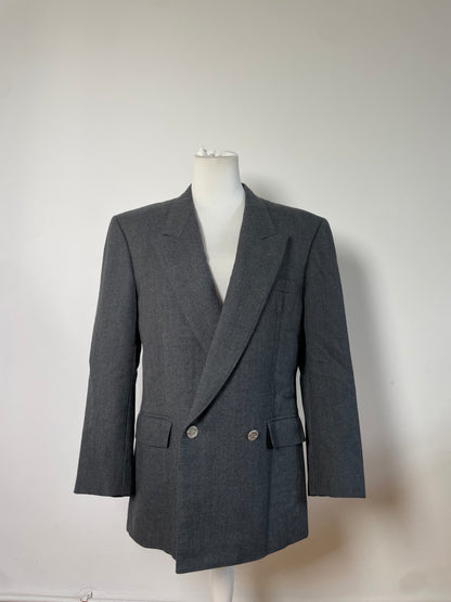 Vintage Dior Wool Blazer Gray XL