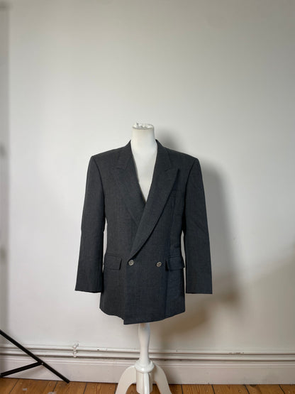 Vintage Dior Wool Blazer Gray XL