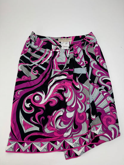 Vintage Pucci Skirt Purple Grey White XS