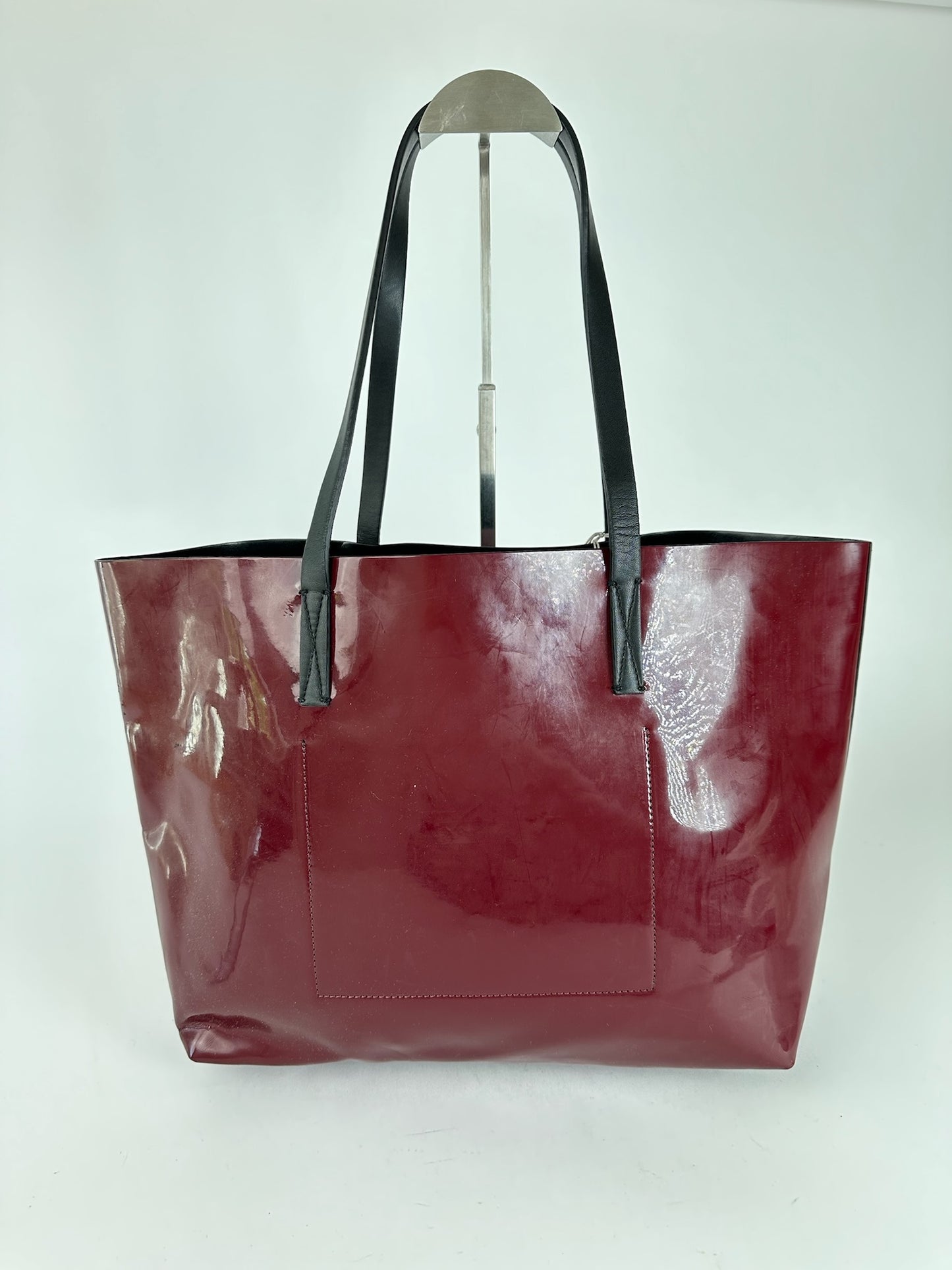 Vintage Marni Patent Leather Shopper red