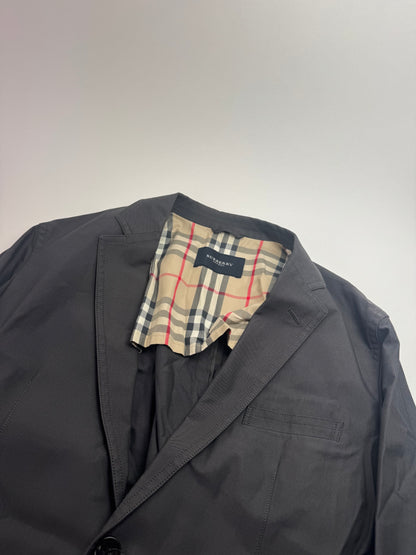 Vintage Burberry Cotton Short Coat M black