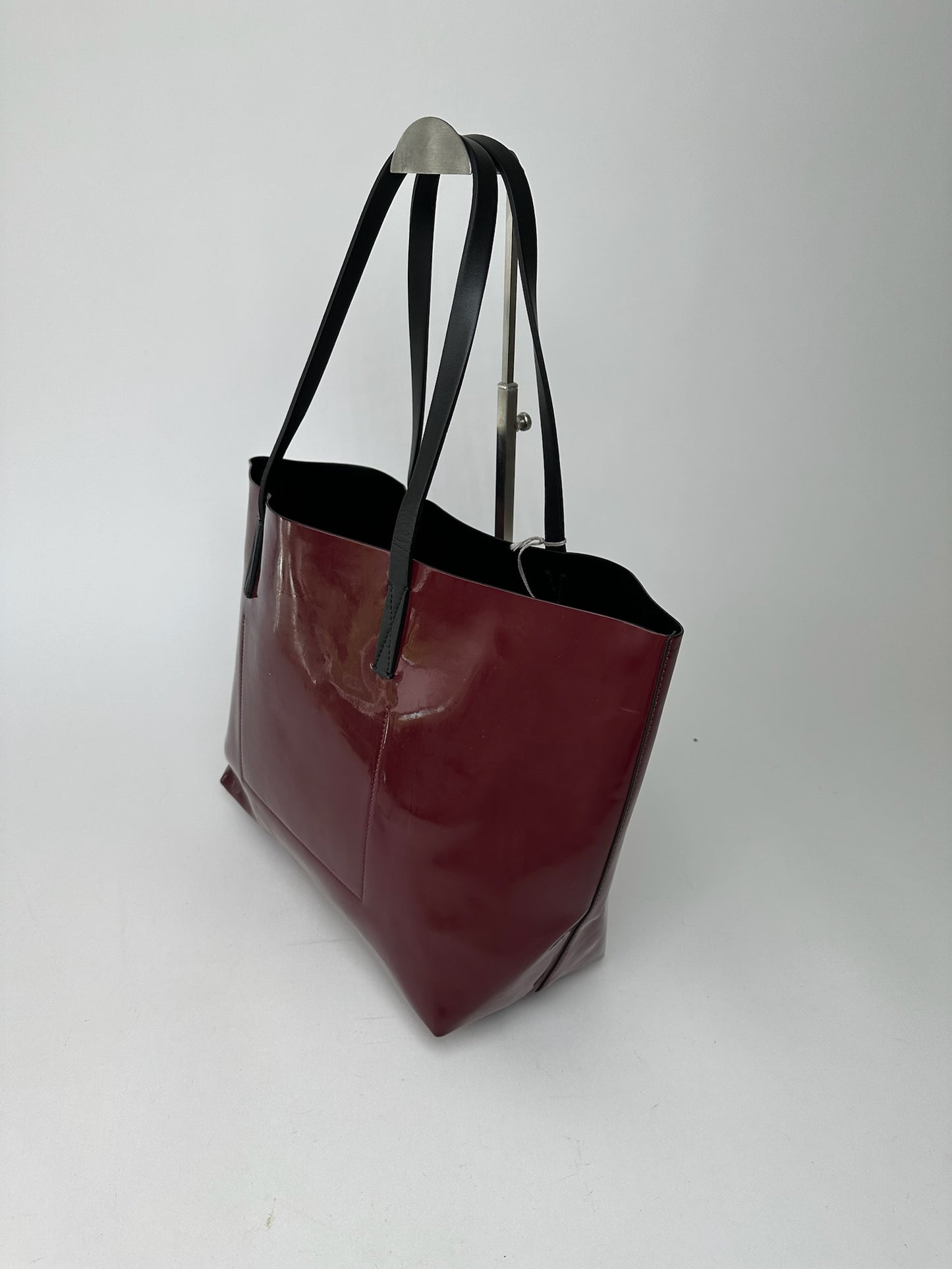 Vintage Marni Patent Leather Shopper red