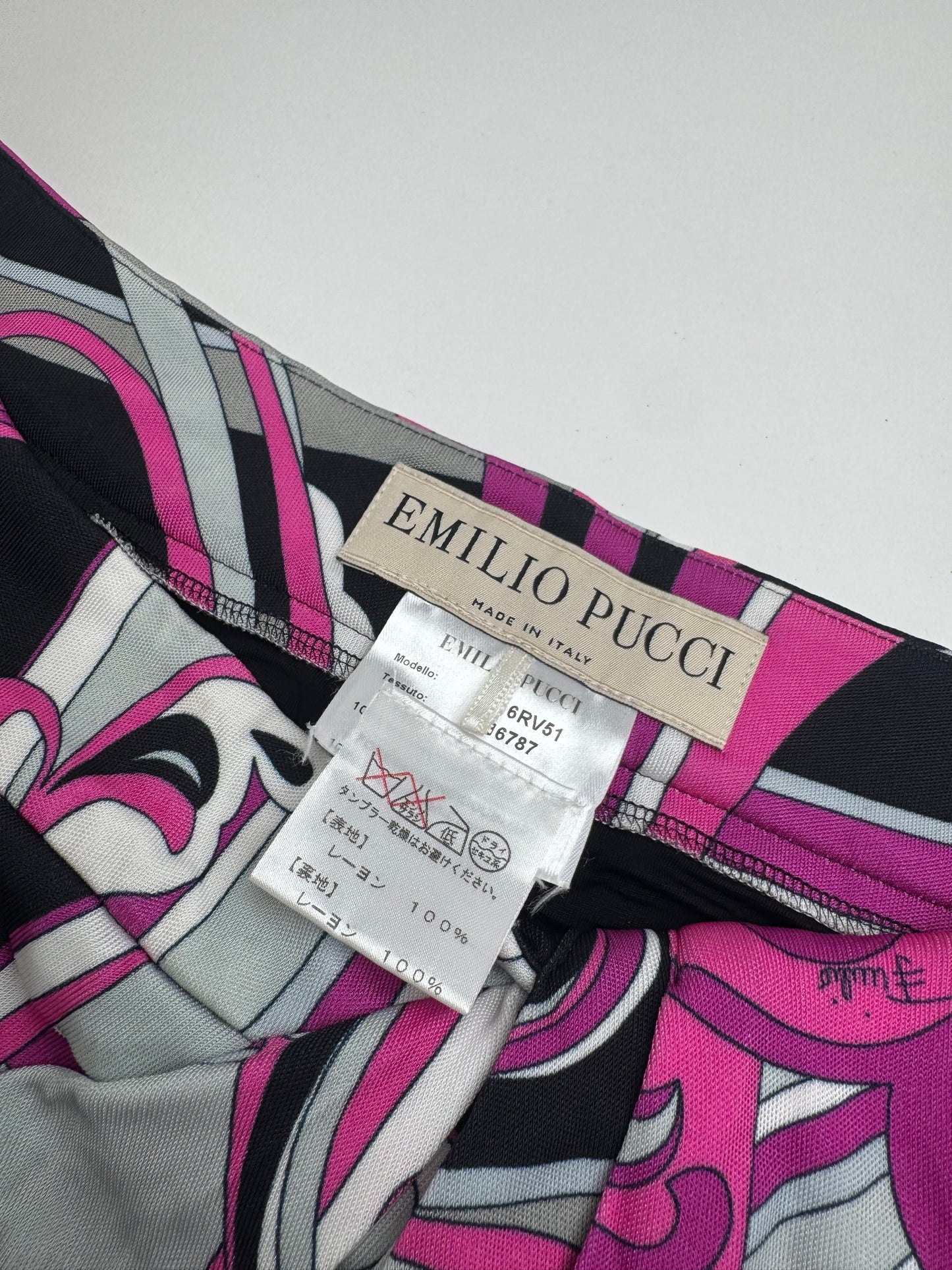 Vintage Pucci Skirt Purple Grey White XS