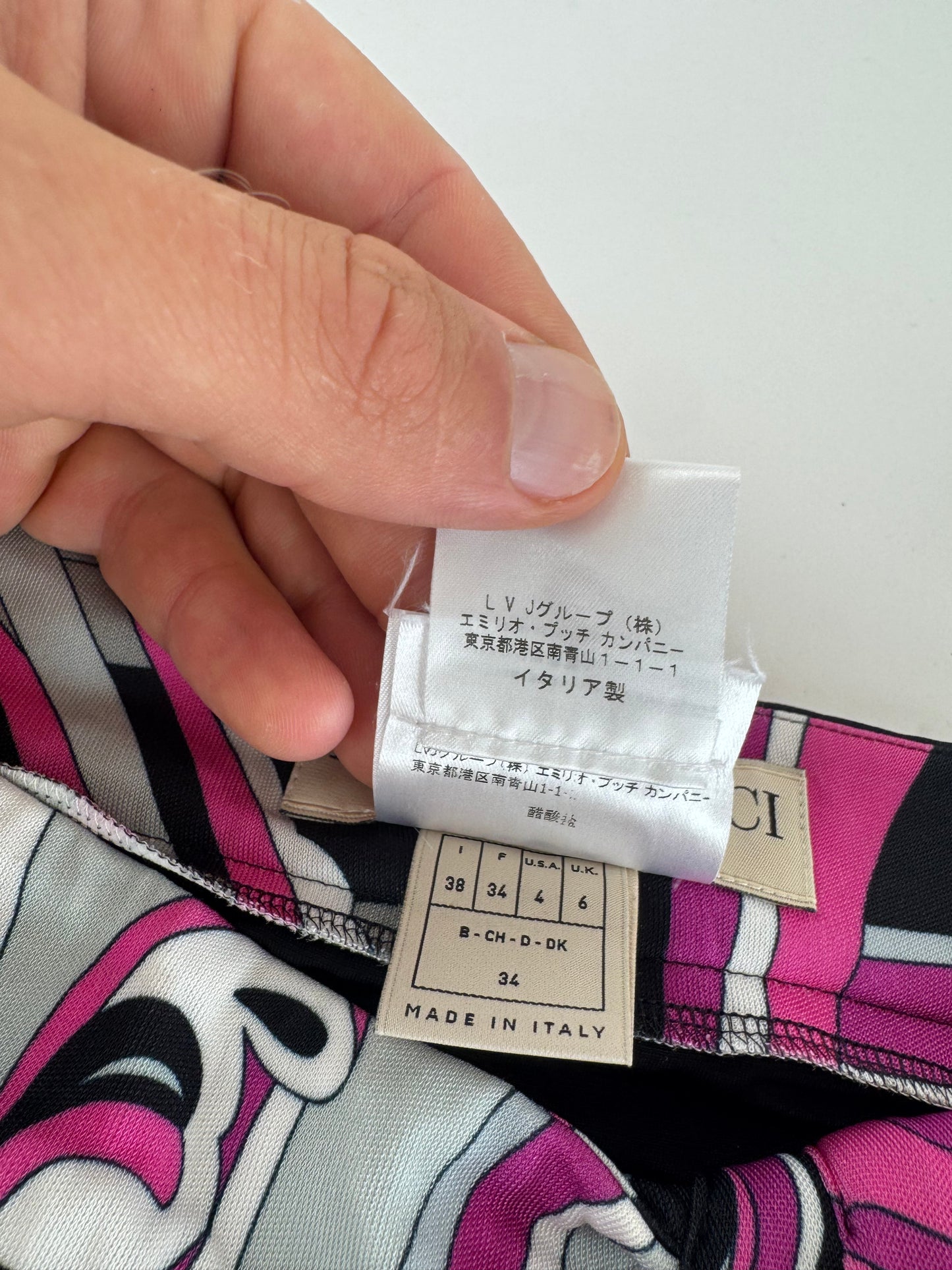 Vintage Pucci Skirt Purple Grey White XS