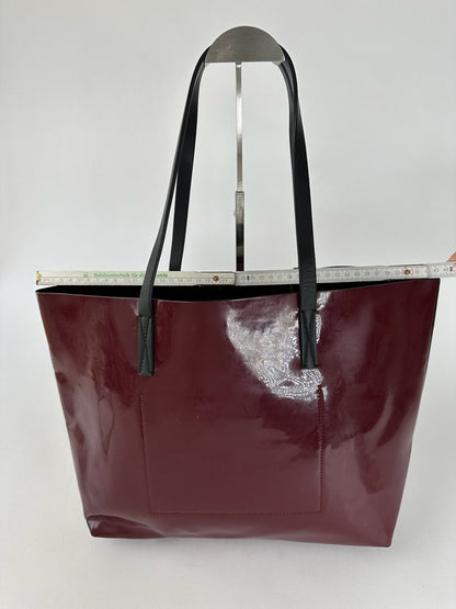 Vintage Marni Patent Leather Shopper red