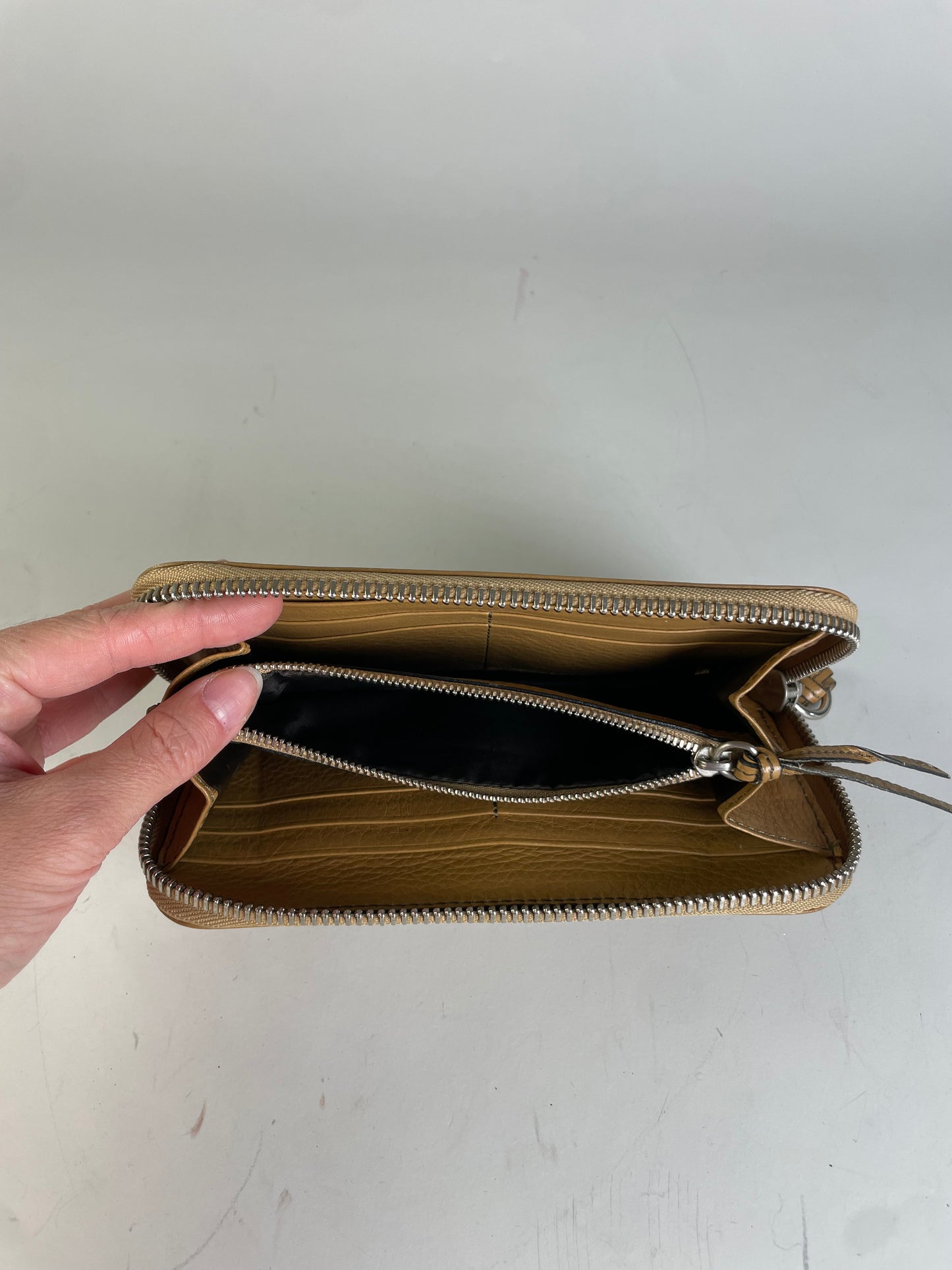 Vintage Chloe Leather Long Wallet Light Tan Gold