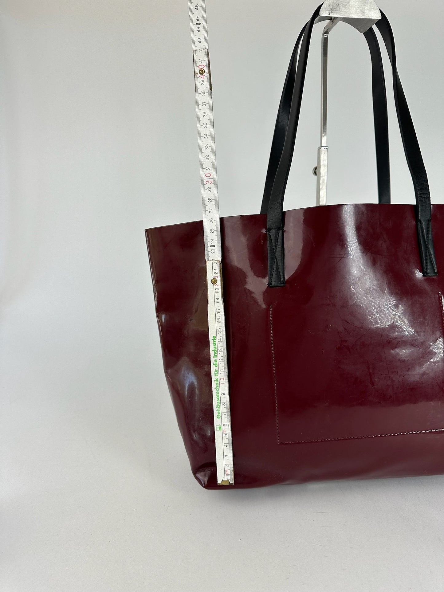 Vintage Marni Patent Leather Shopper red