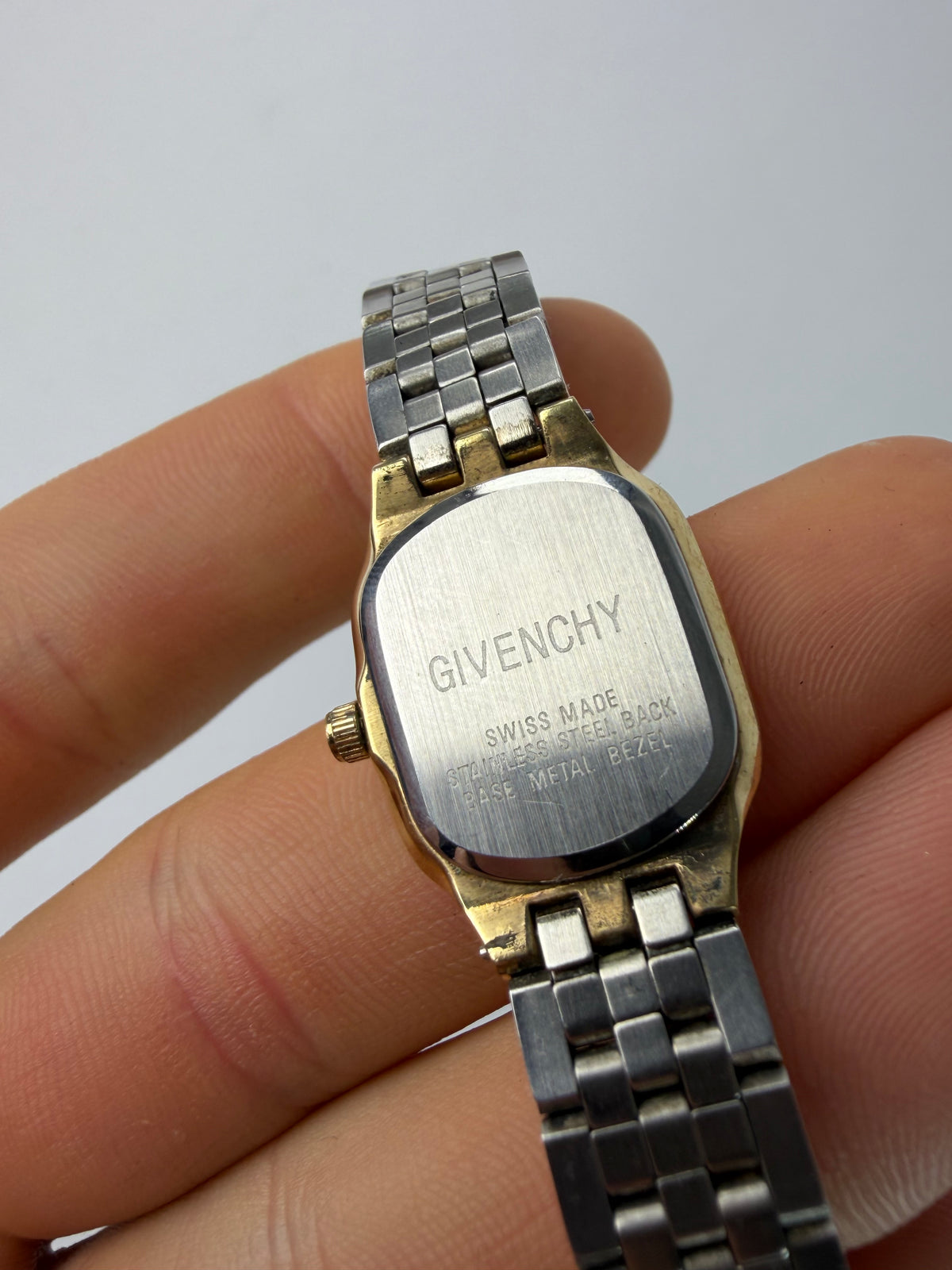 Vintage Givenchy Two-Tone Bracelet Watch c. Late 1980s Gold Silver