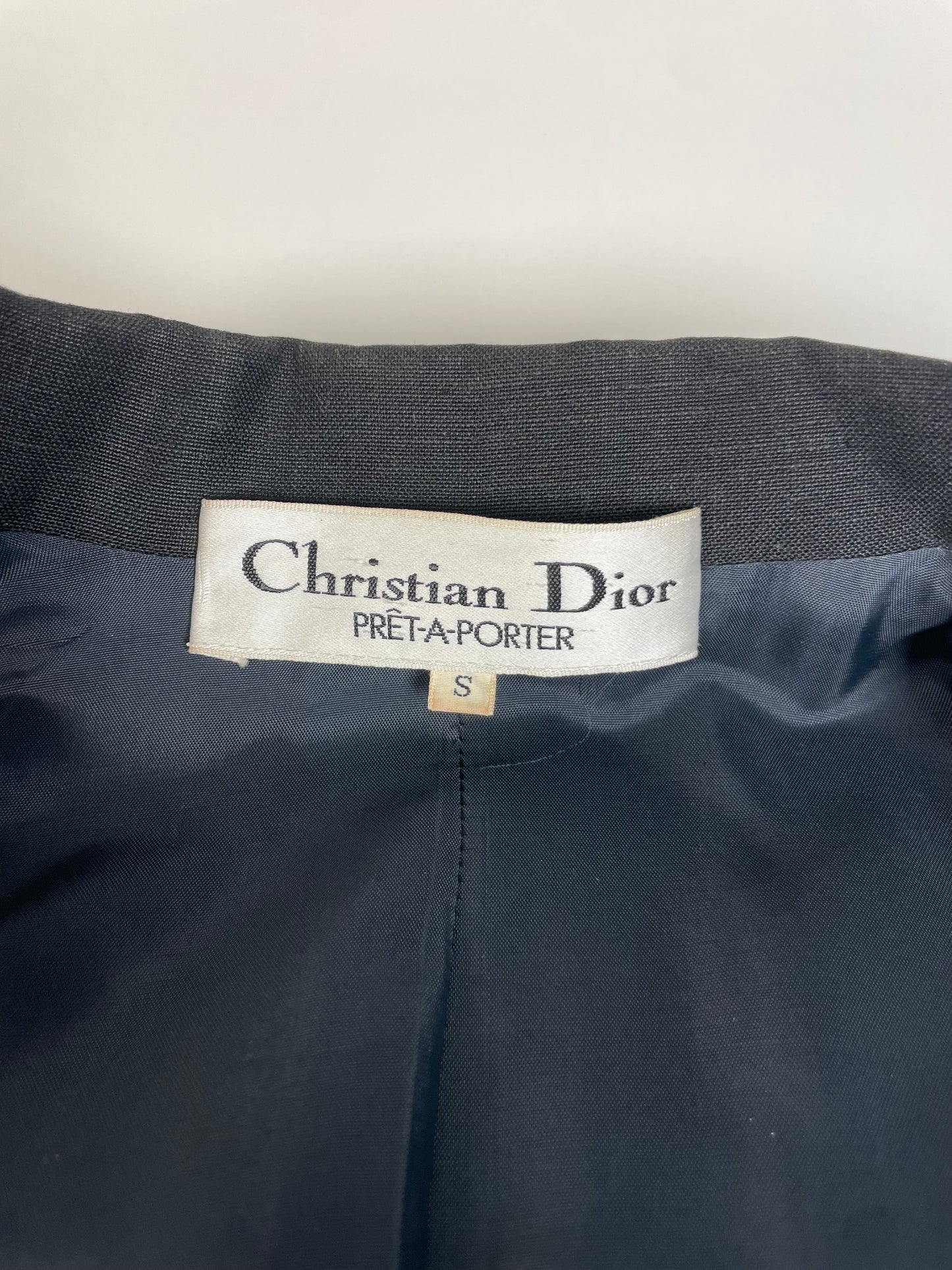 Vintage Dior Wool Blend Blazer Black S