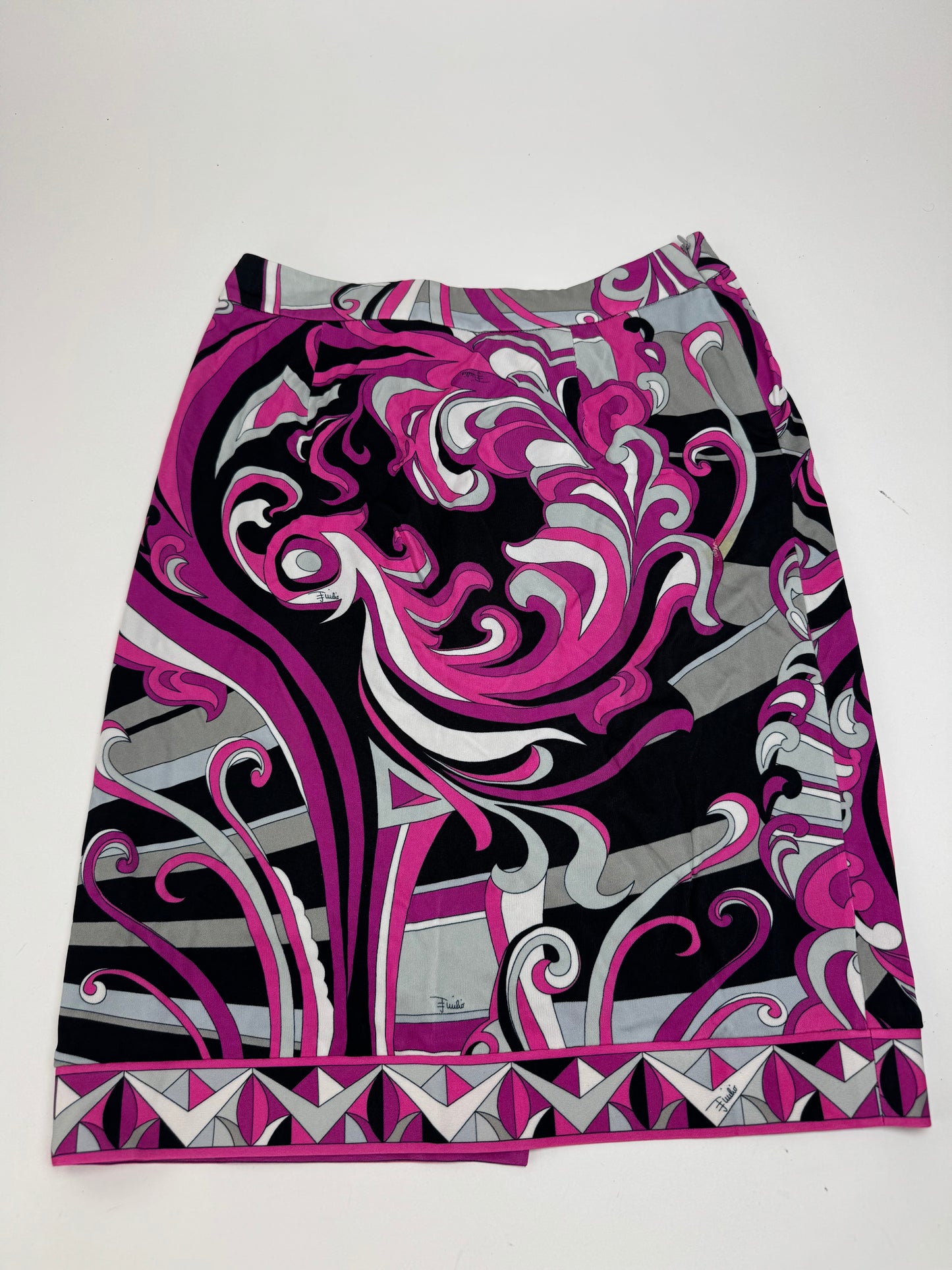 Vintage Pucci Skirt Purple Grey White XS