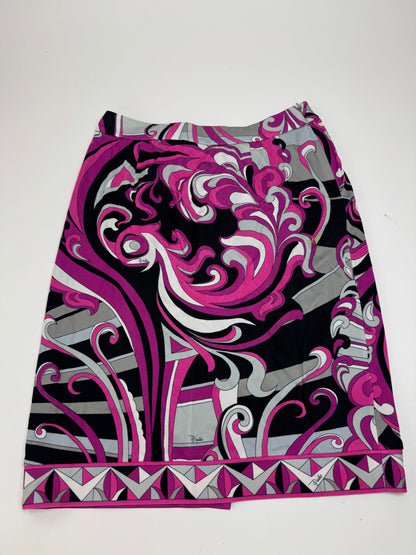 Vintage Pucci Skirt Purple Grey White XS