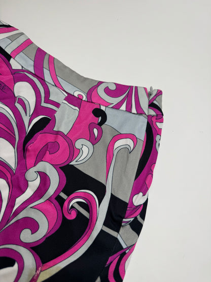 Vintage Pucci Skirt Purple Grey White XS
