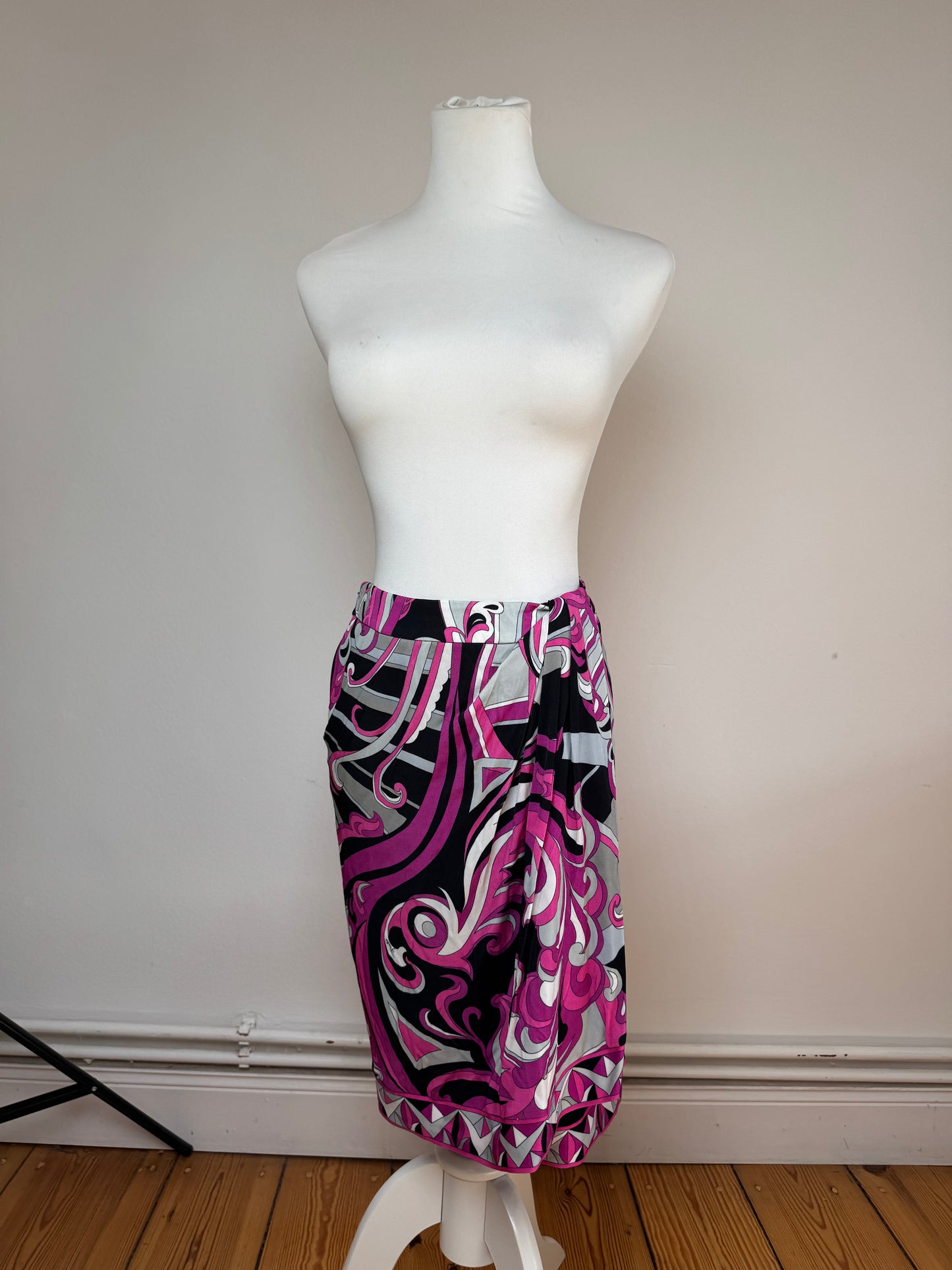 Vintage Pucci Skirt Purple Grey White XS