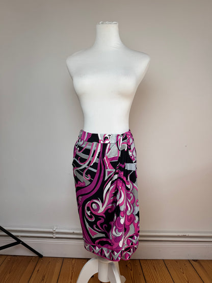 Vintage Pucci Skirt Purple Grey White XS