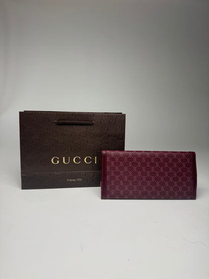 Vintage Gucci leather ID holder purple
