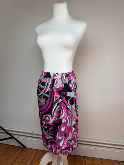Vintage Pucci Skirt Purple Grey White XS