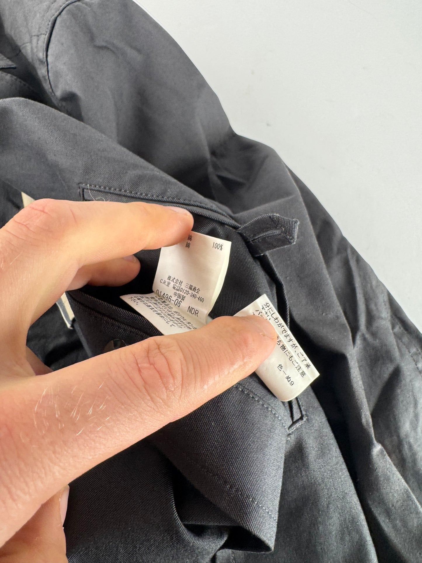 Vintage Burberry Cotton Short Coat M black