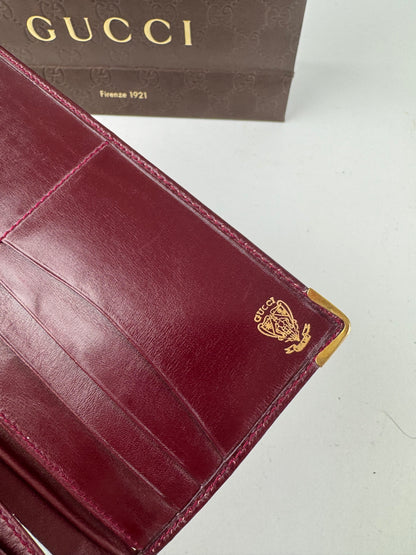 Vintage Gucci leather ID holder purple