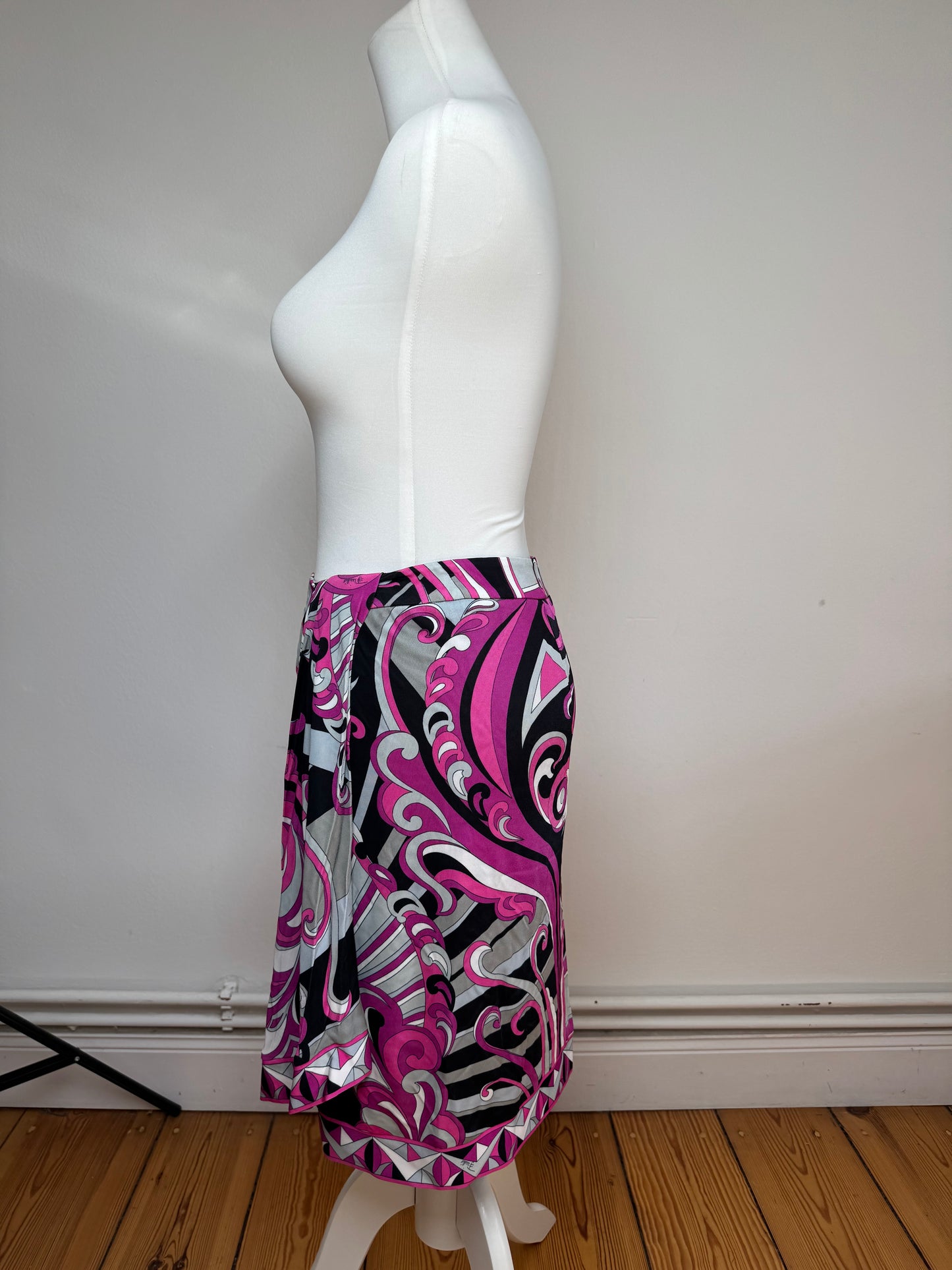 Vintage Pucci Skirt Purple Grey White XS