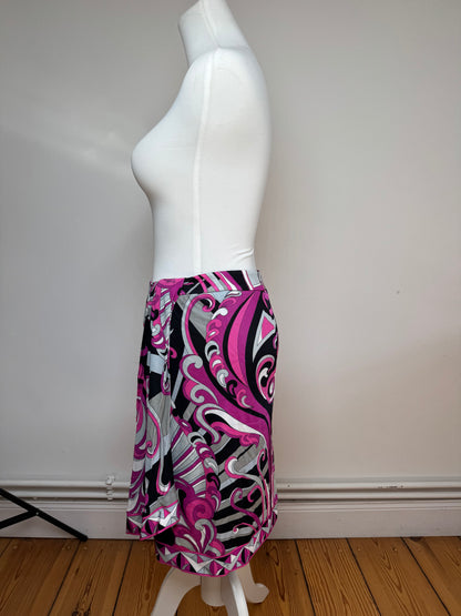Vintage Pucci Skirt Purple Grey White XS