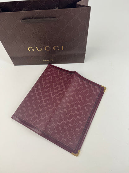 Vintage Gucci leather ID holder purple