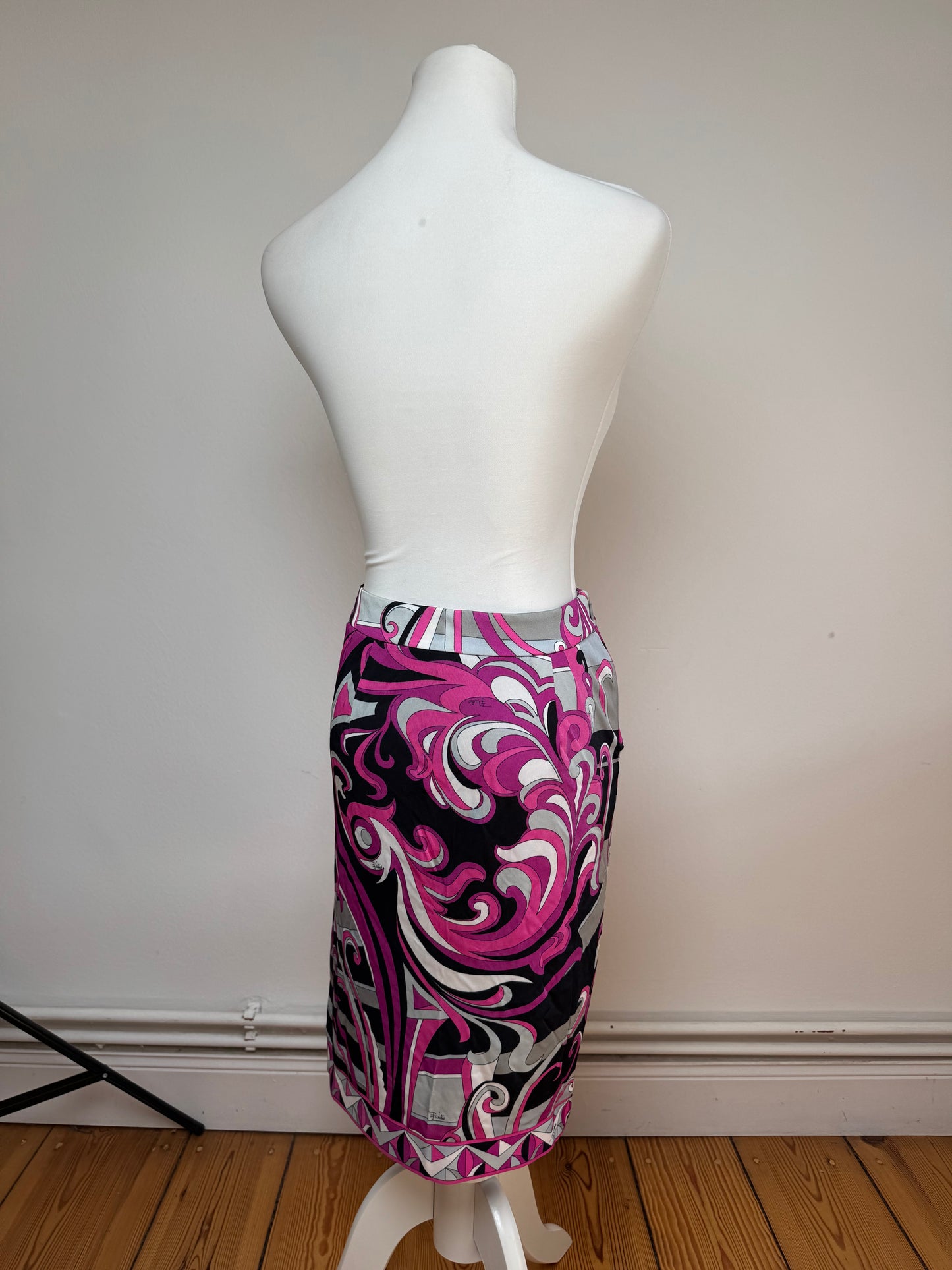 Vintage Pucci Skirt Purple Grey White XS