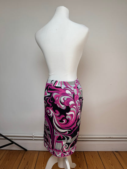 Vintage Pucci Skirt Purple Grey White XS