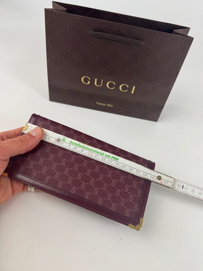 Vintage Gucci leather ID holder purple