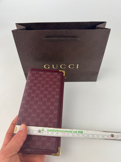 Vintage Gucci leather ID holder purple