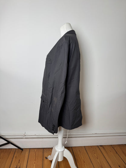 Vintage Burberry Cotton Short Coat M black