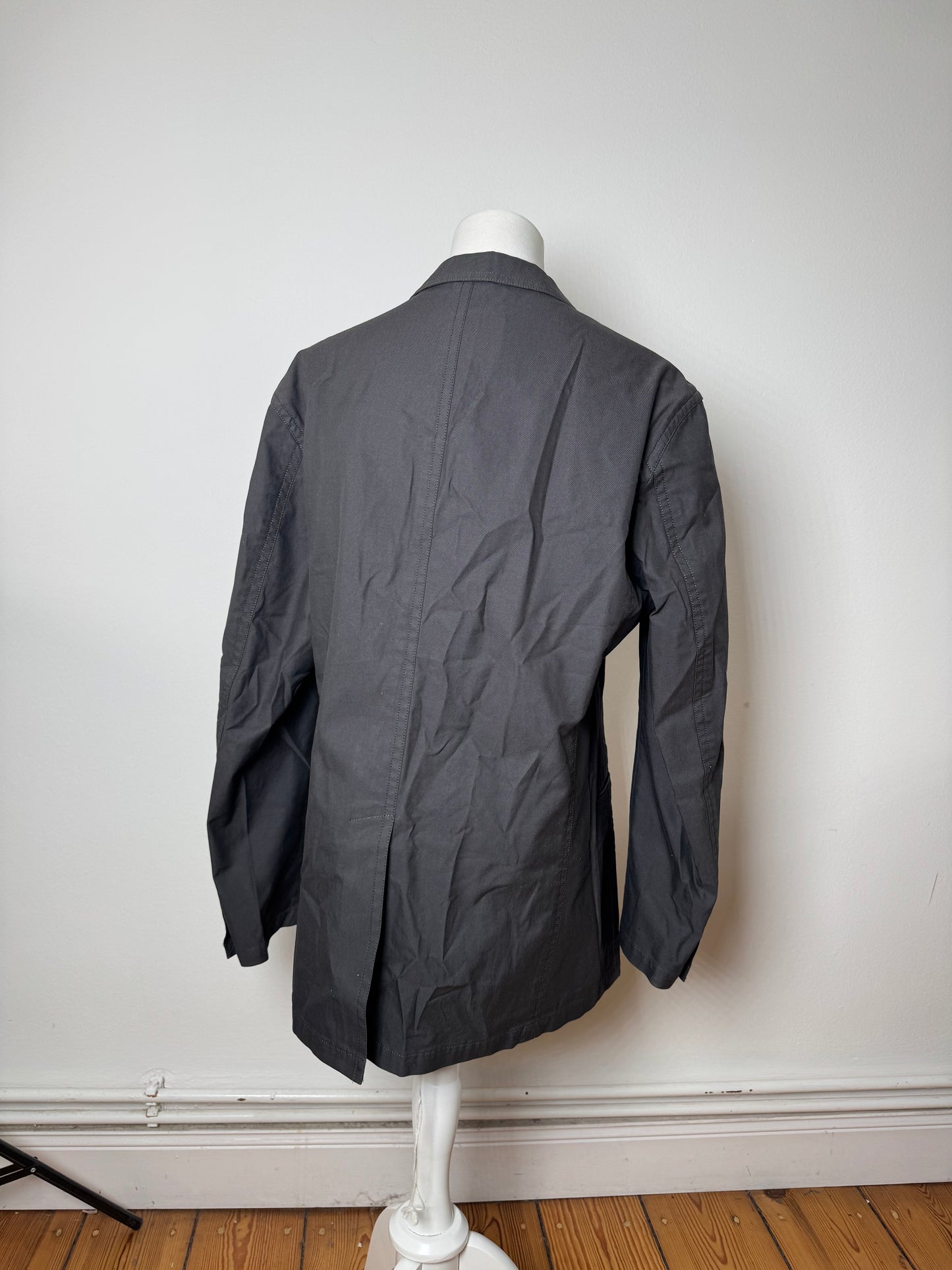 Vintage Burberry Cotton Short Coat M black