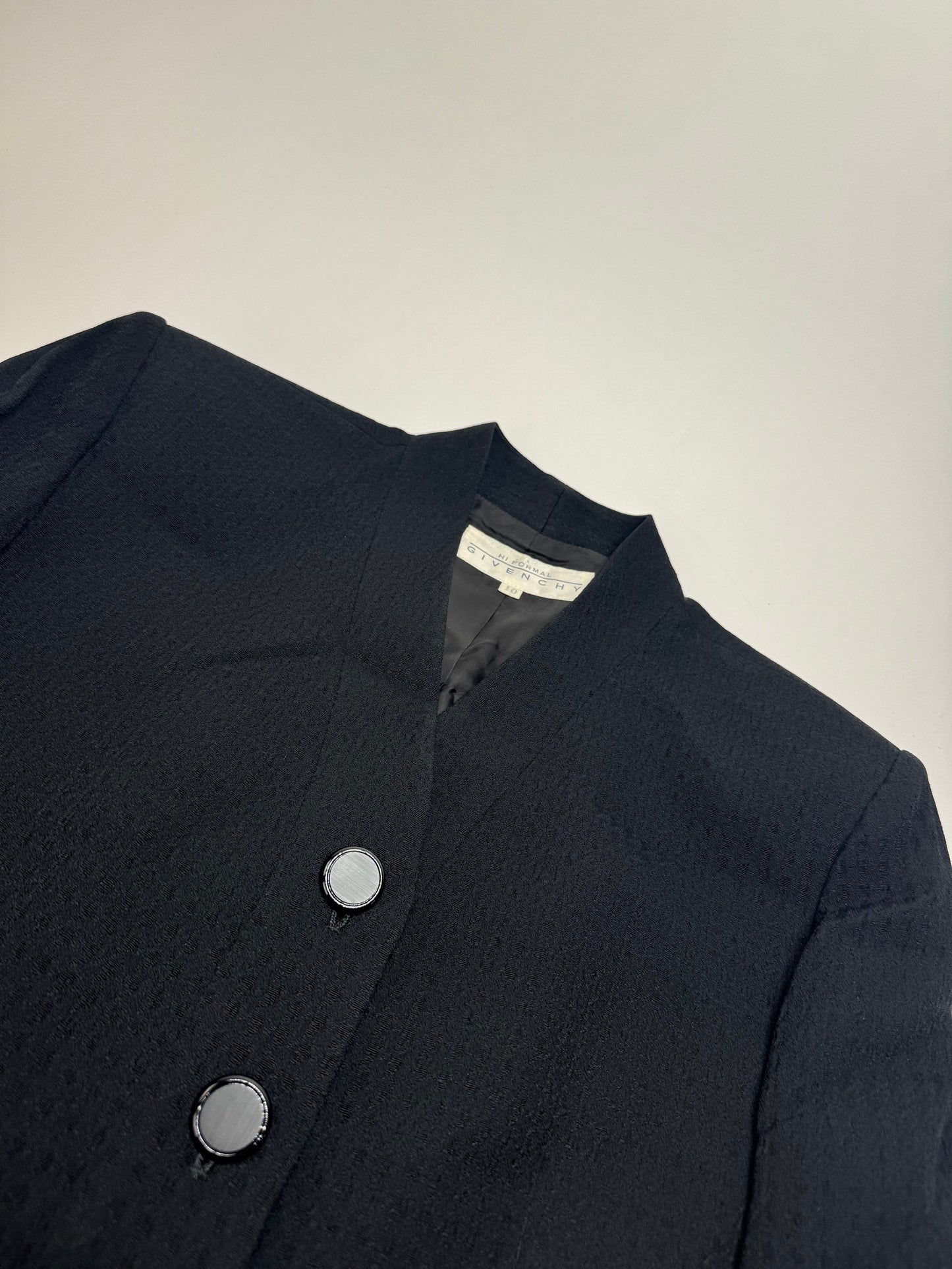 Vintage Givenchy Wool Blazer / Short Trenchcoat M/L black