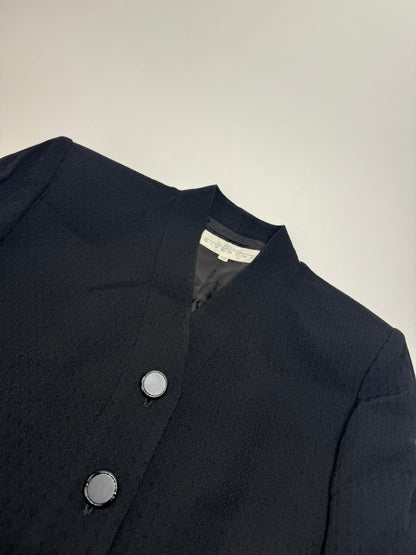 Vintage Givenchy Wool Blazer / Short Trenchcoat M/L black