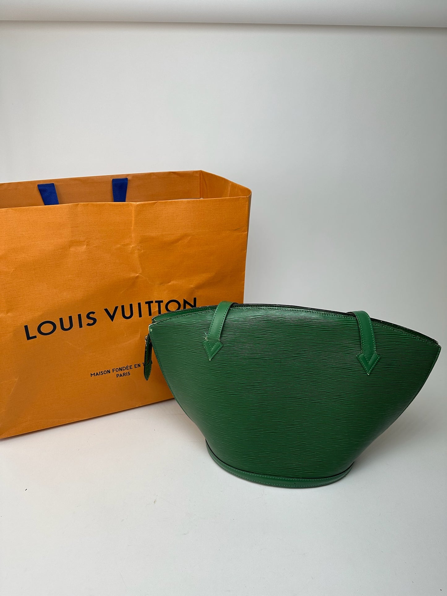 Vintage Louis Vuitton Saint Jacques EPI Leather Bag green