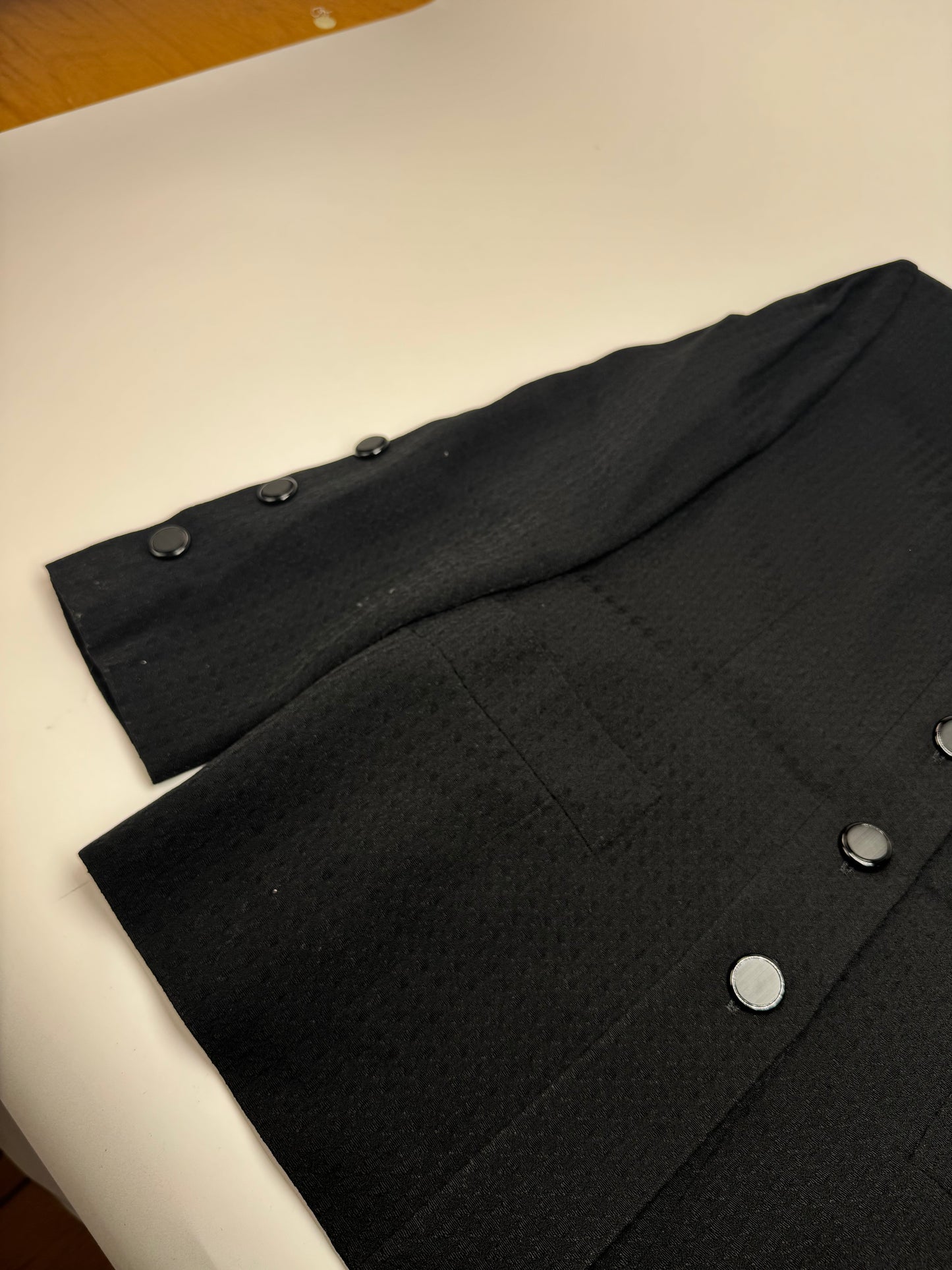 Vintage Givenchy Wool Blazer / Short Trenchcoat M/L black