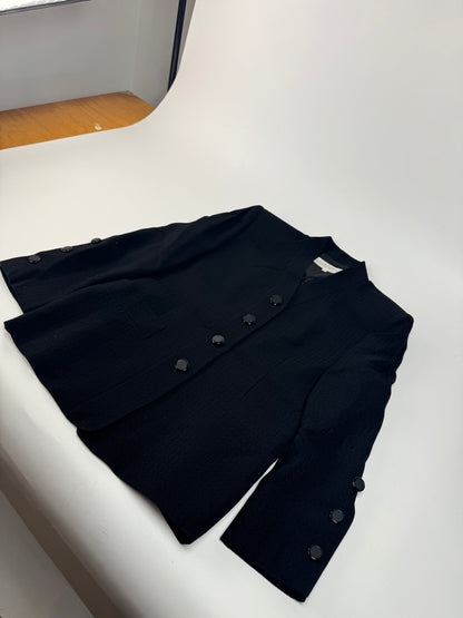 Vintage Givenchy Wool Blazer / Short Trenchcoat M/L black