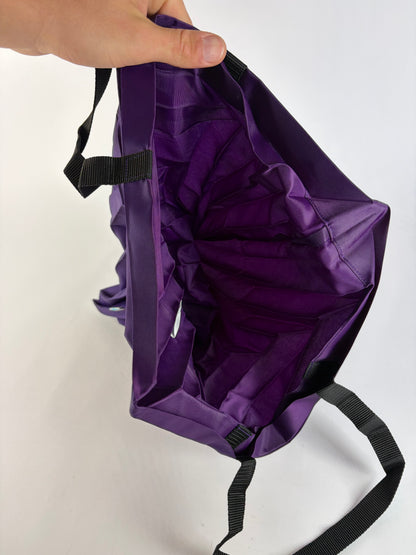 Vintage Issey Miyake Polyester Tote Purple Black Webbing