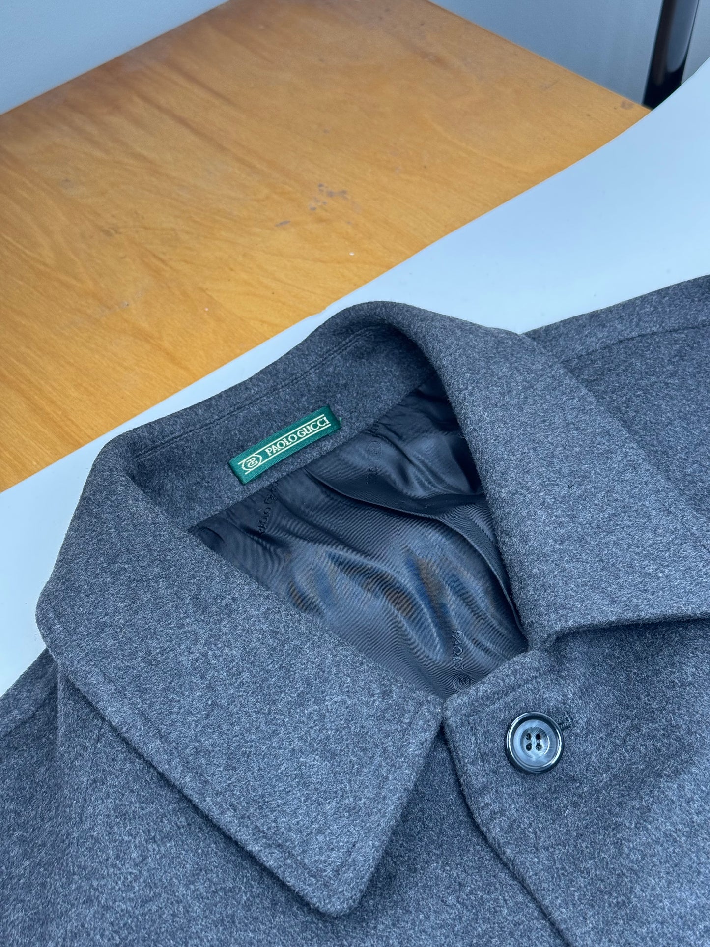 Vintage Paolo Gucci Cashmere Trenchcoat M/L anthracite