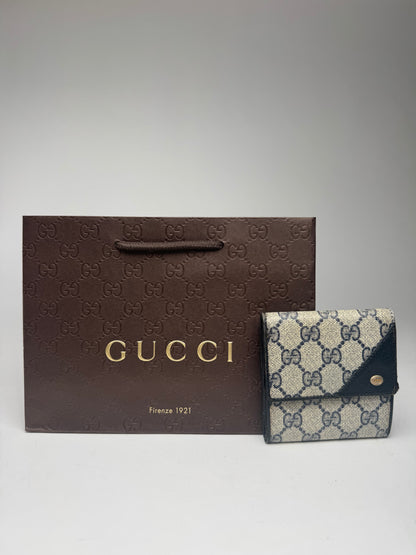 Vintage Gucci Ophidia Monogram Leather wallet black gray